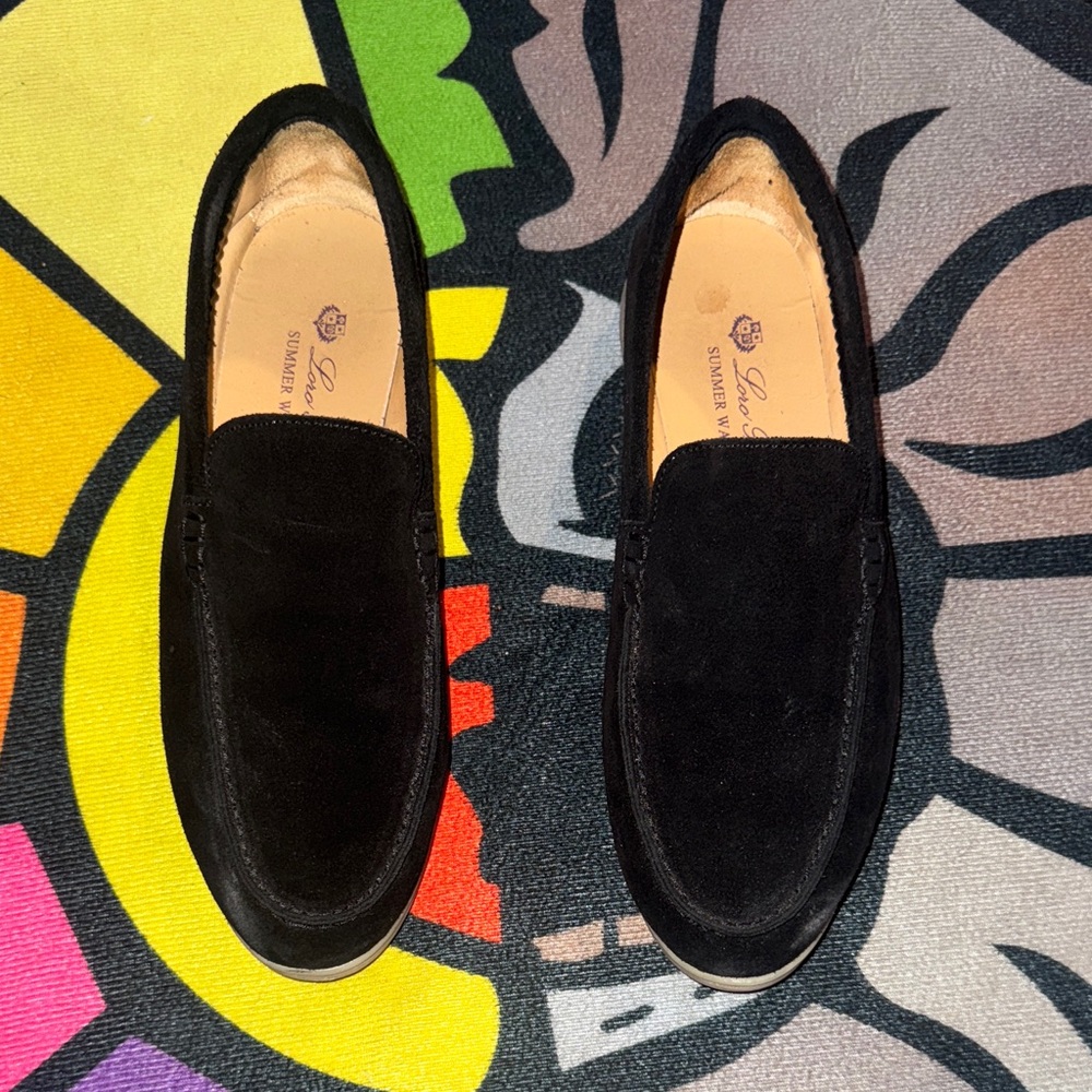 Loro Piana Black Summer Walk Shoes US 9 - Picture 3 of 5